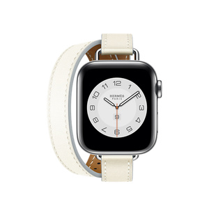 Apple Watch Hermès ヴォー・スウィフト アトラージュ・ドゥブルトゥールレザーストラップ