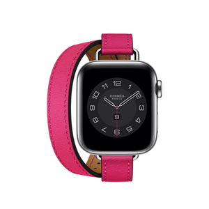 Apple Watch Hermès ヴォー・スウィフト アトラージュ・ドゥブルトゥールレザーストラップ