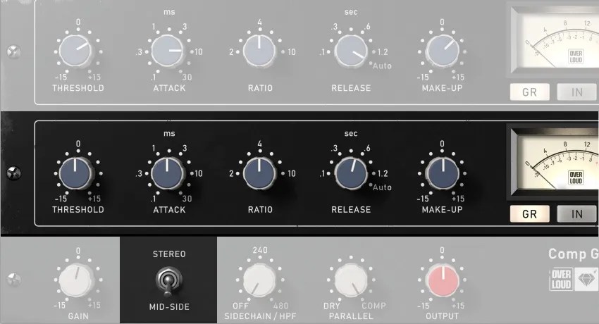 screenshot showing mid side processing