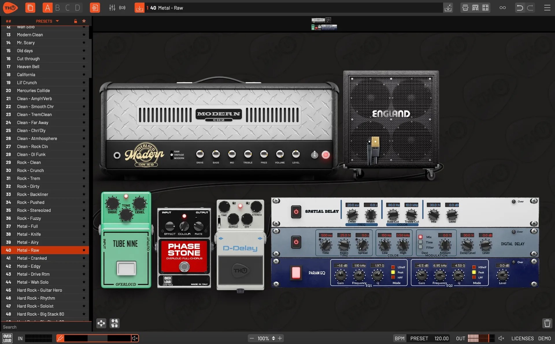 Rangebooster treble booster pedal