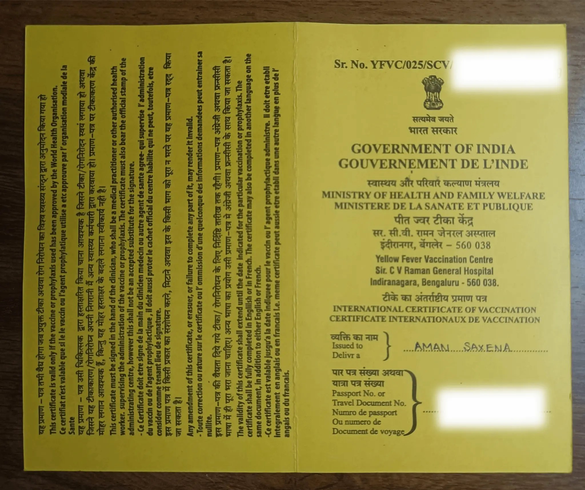 How to get yellow fever vaccination in bangalore:complete guide