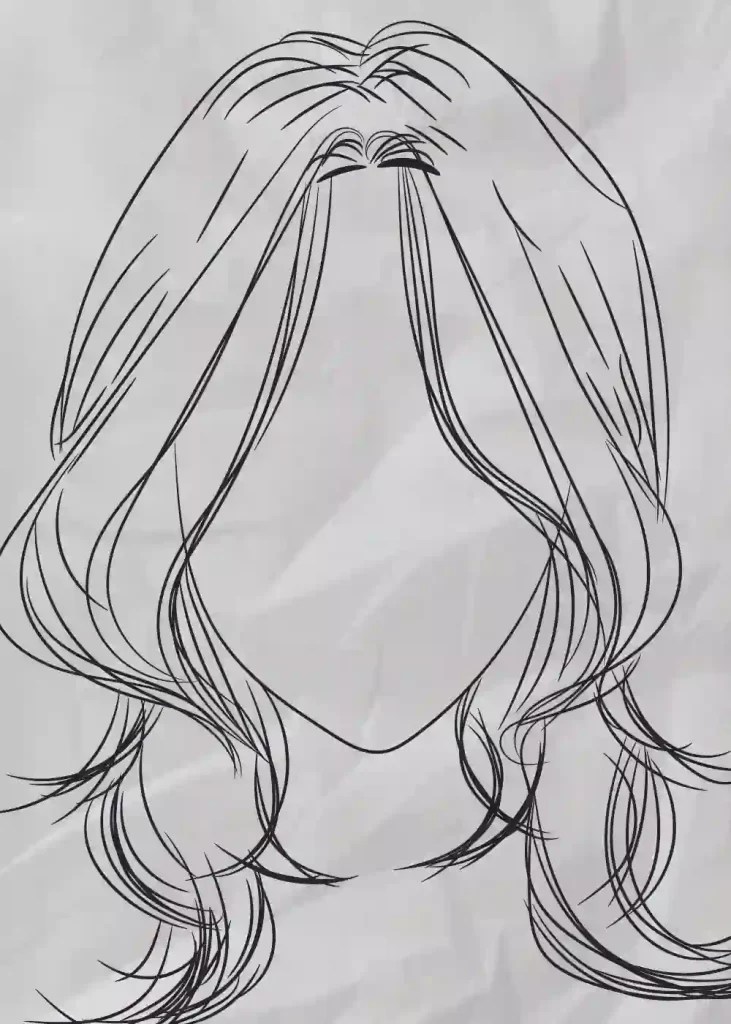 How to draw girl hair