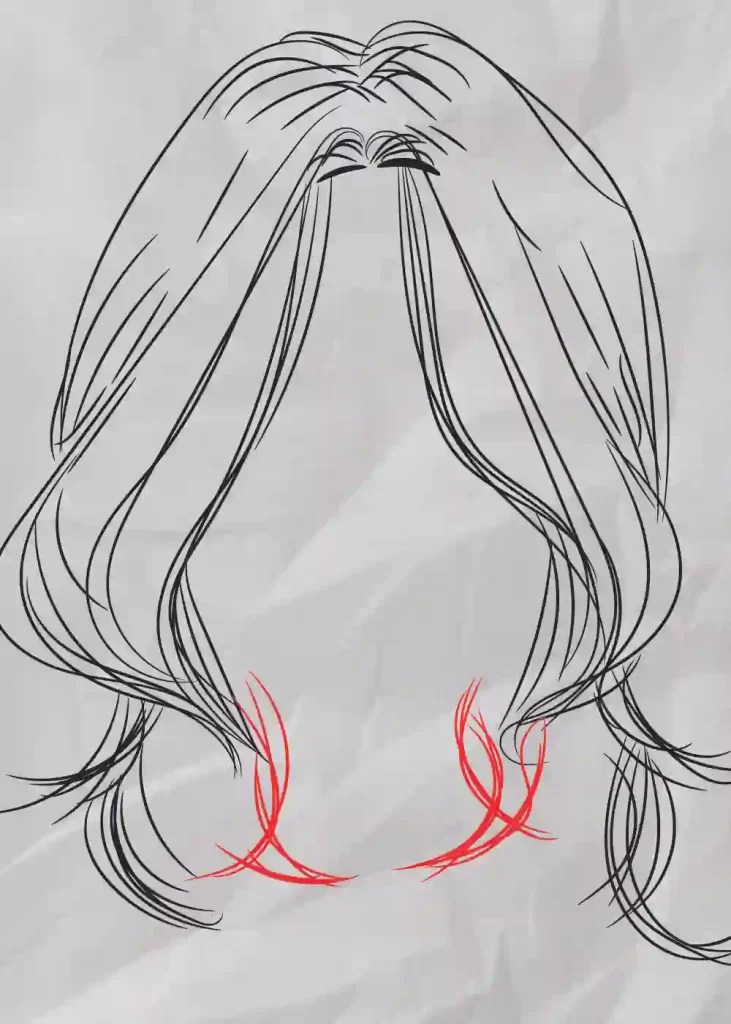 How to draw girl hair