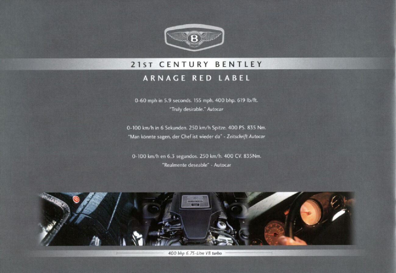 2001 bentley brochure