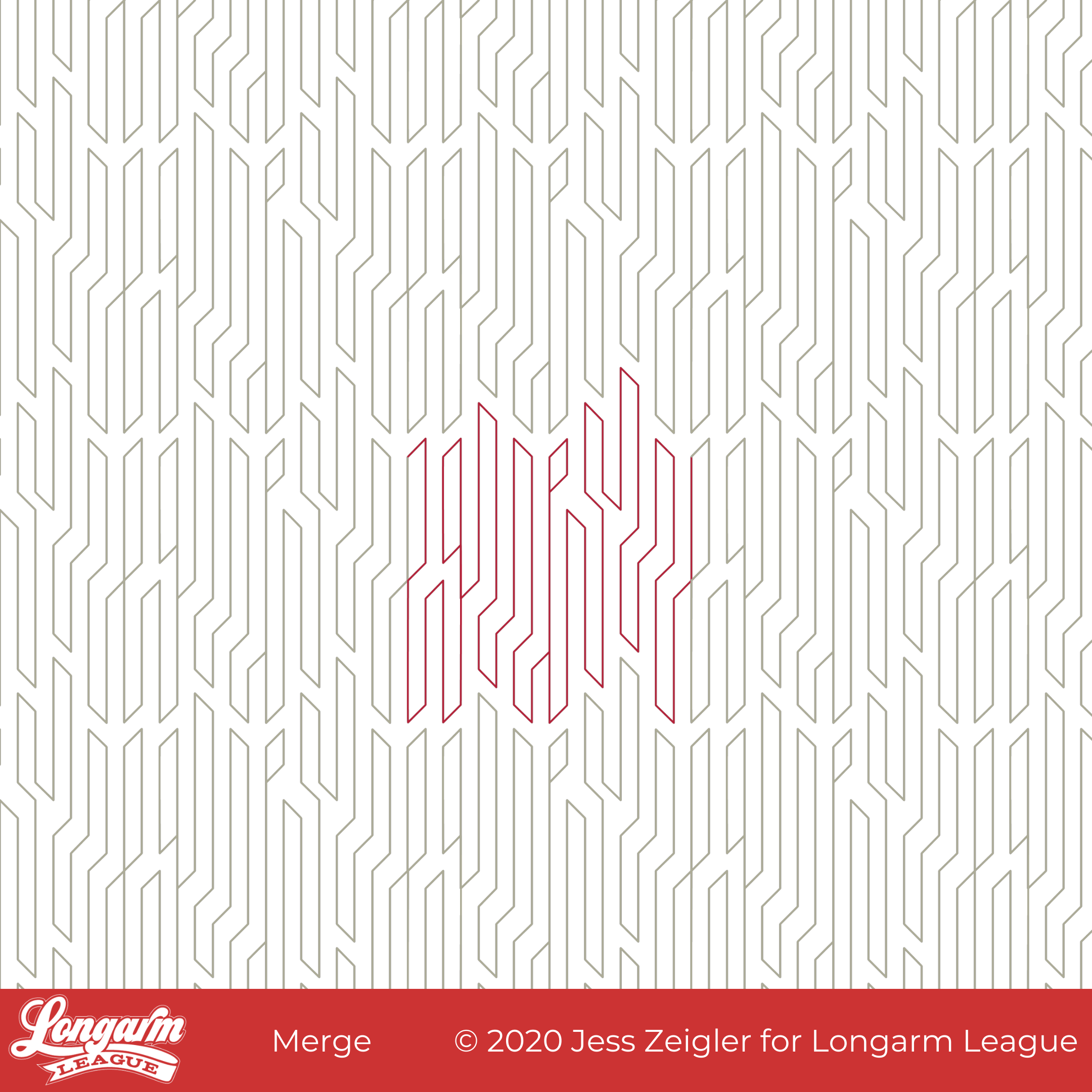 sharp angle geometric longarm quilting pantograph design