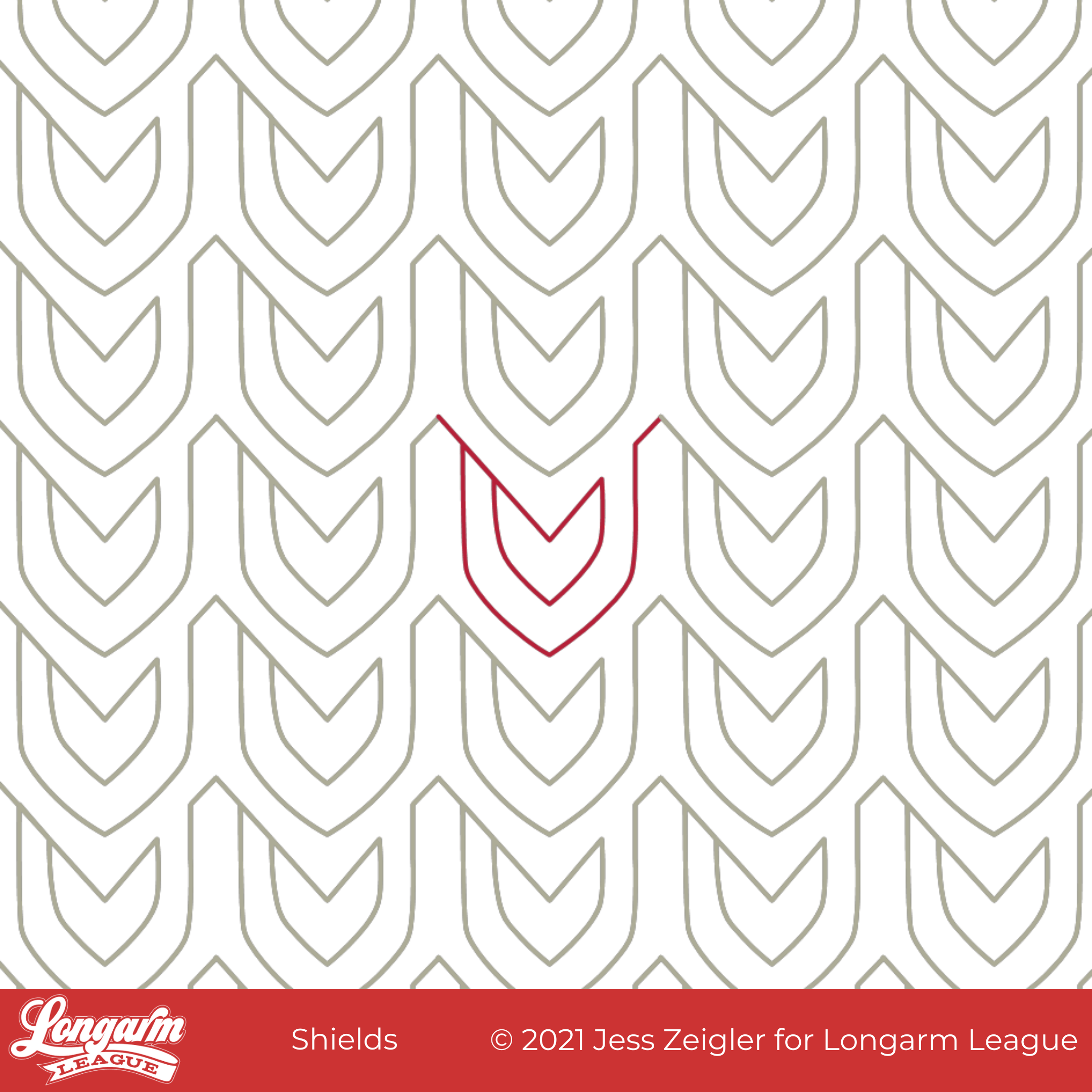 shield-like longarm quilting pantograph design