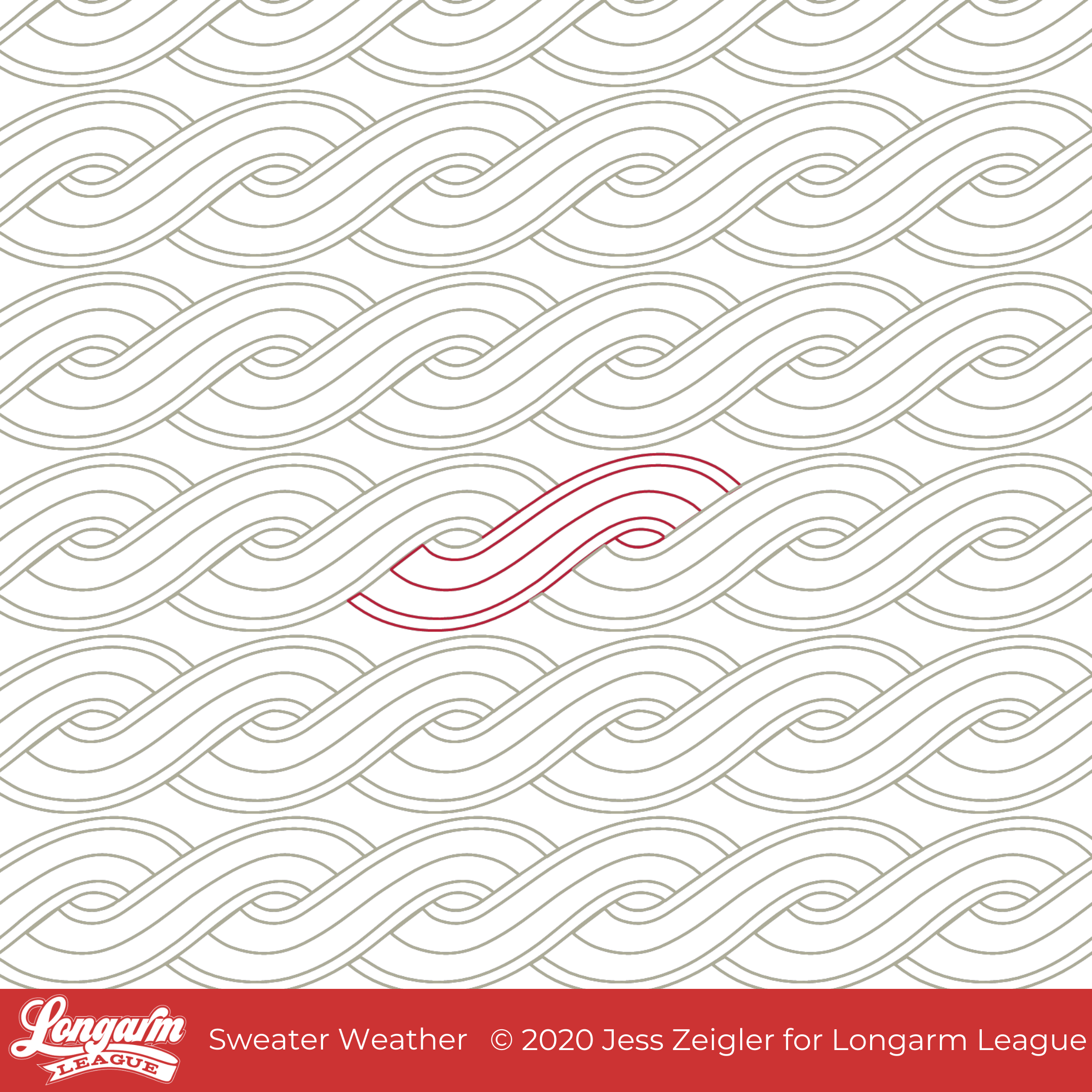 longarm quilting pantograph design that looks like the knitting in a sweater
