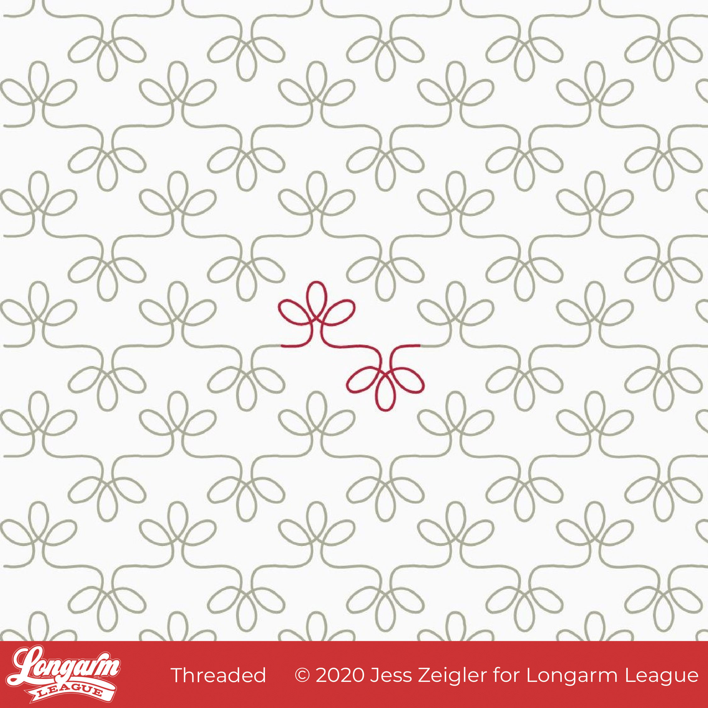 delicate looping longarm quilting pantograph design