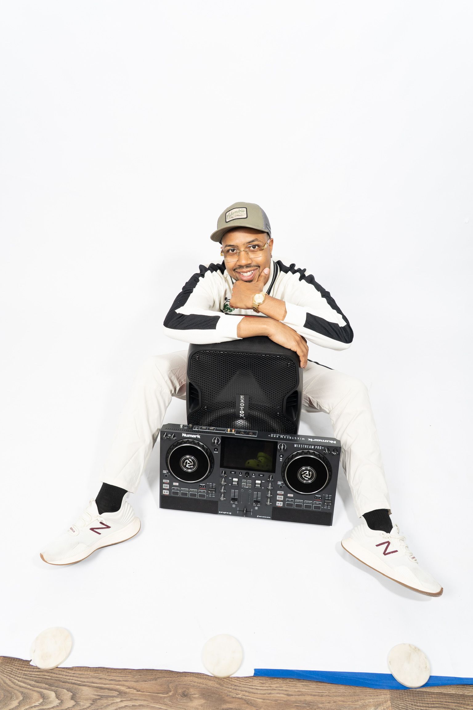 DJ Don Wan posing with audio equipment