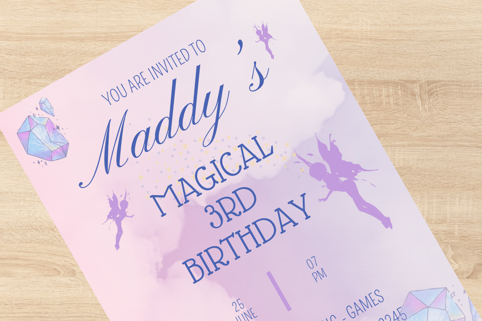 Fairy Birthday Invitation Template