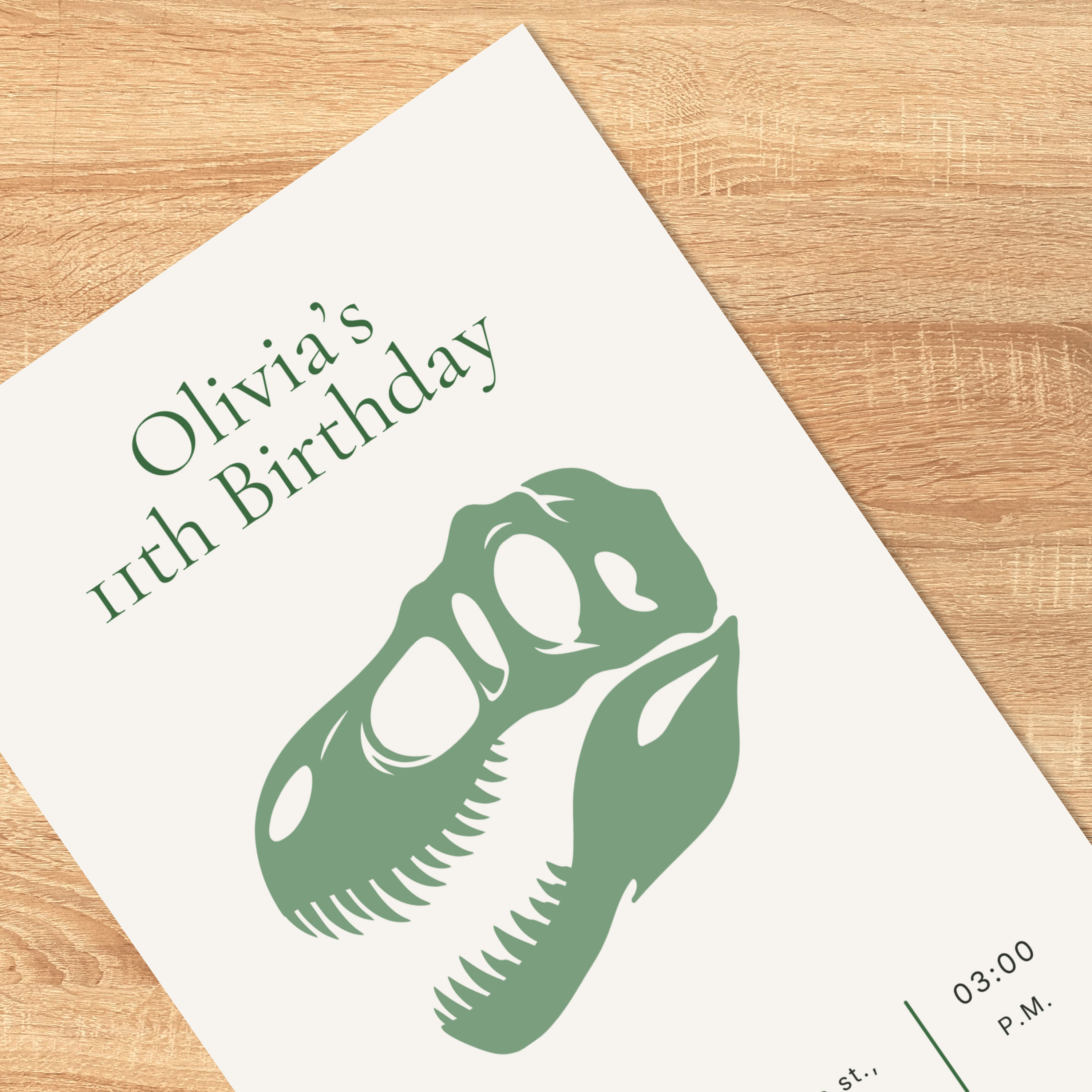 Sensory Friendly Dinosaur Invite