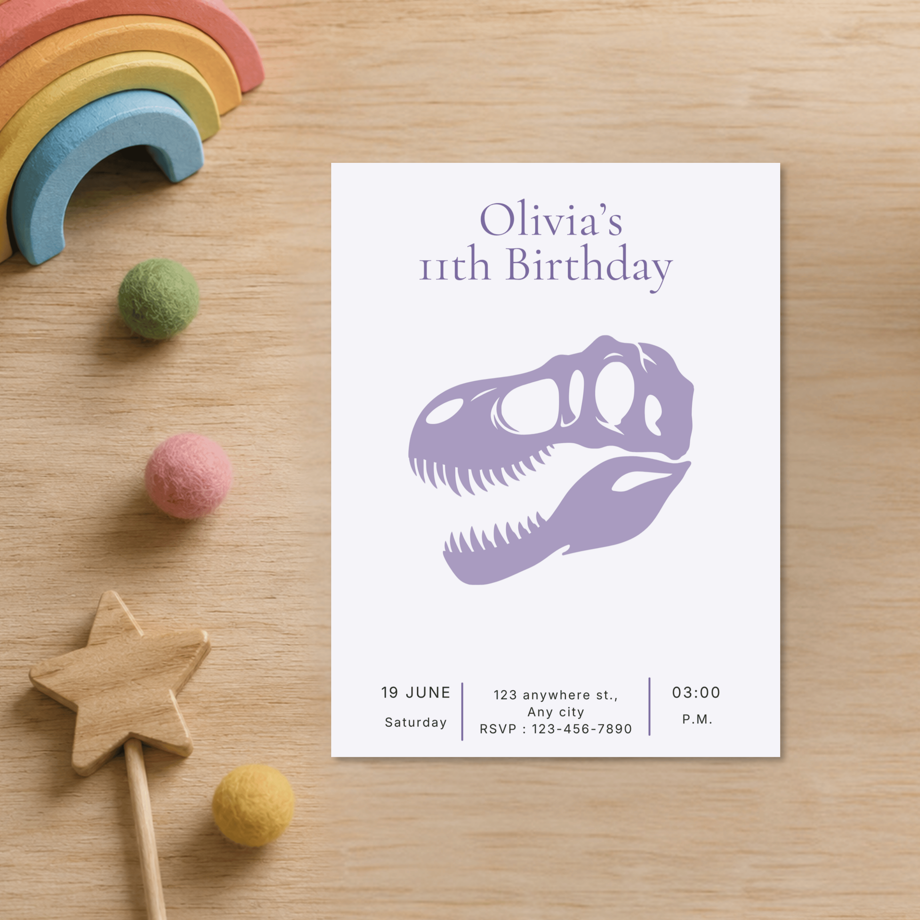 Sensory Friendly Dinosaur Invite