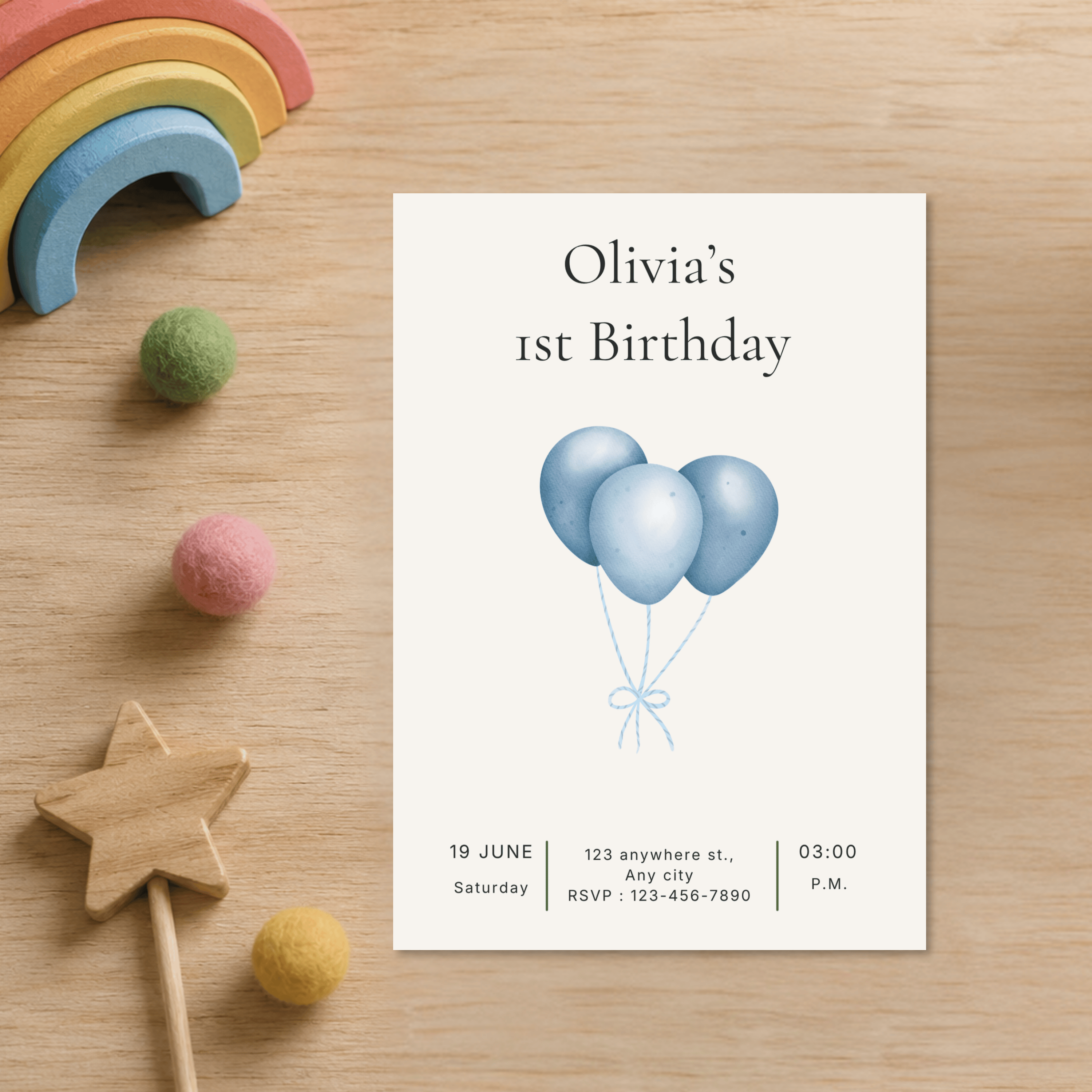 Sensory Friendly Balloon Invitation