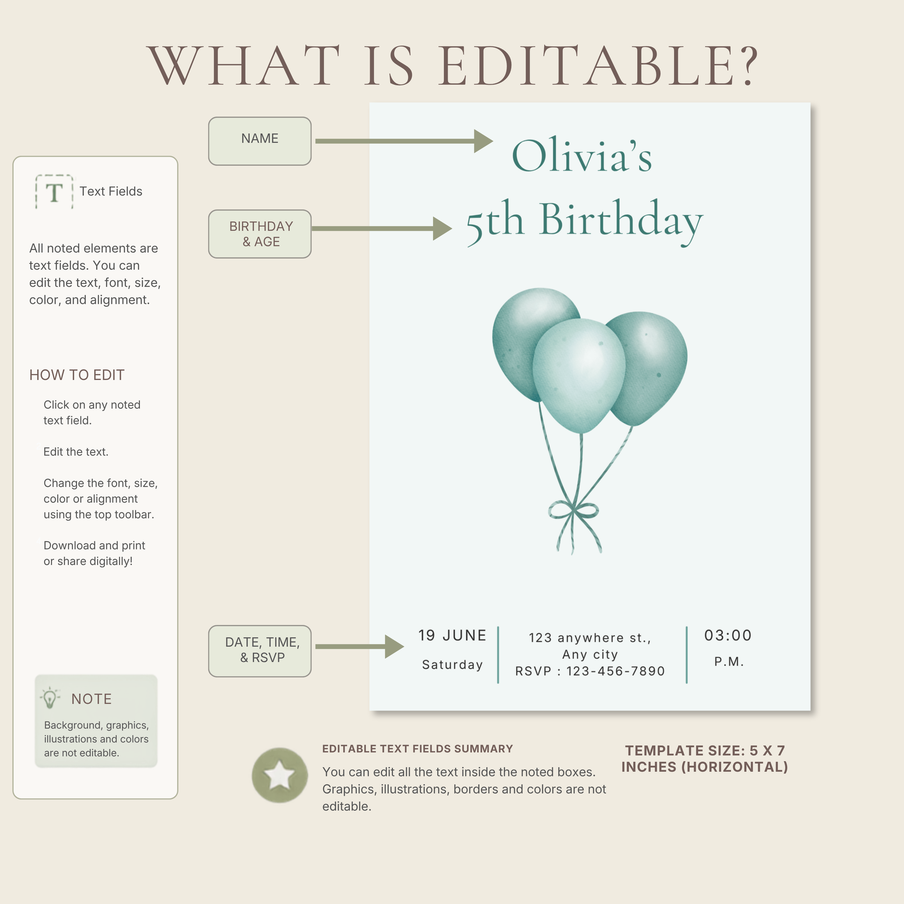 Sensory Friendly Balloon Invitation
