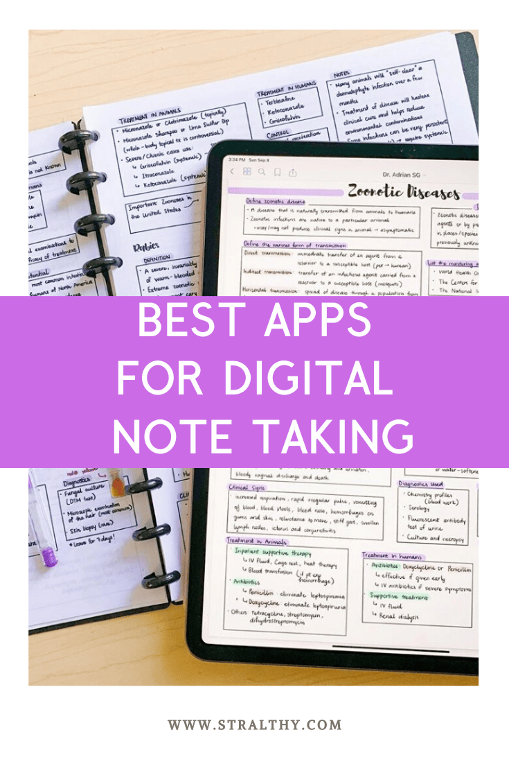 Apps for digital note taking | Stralthy