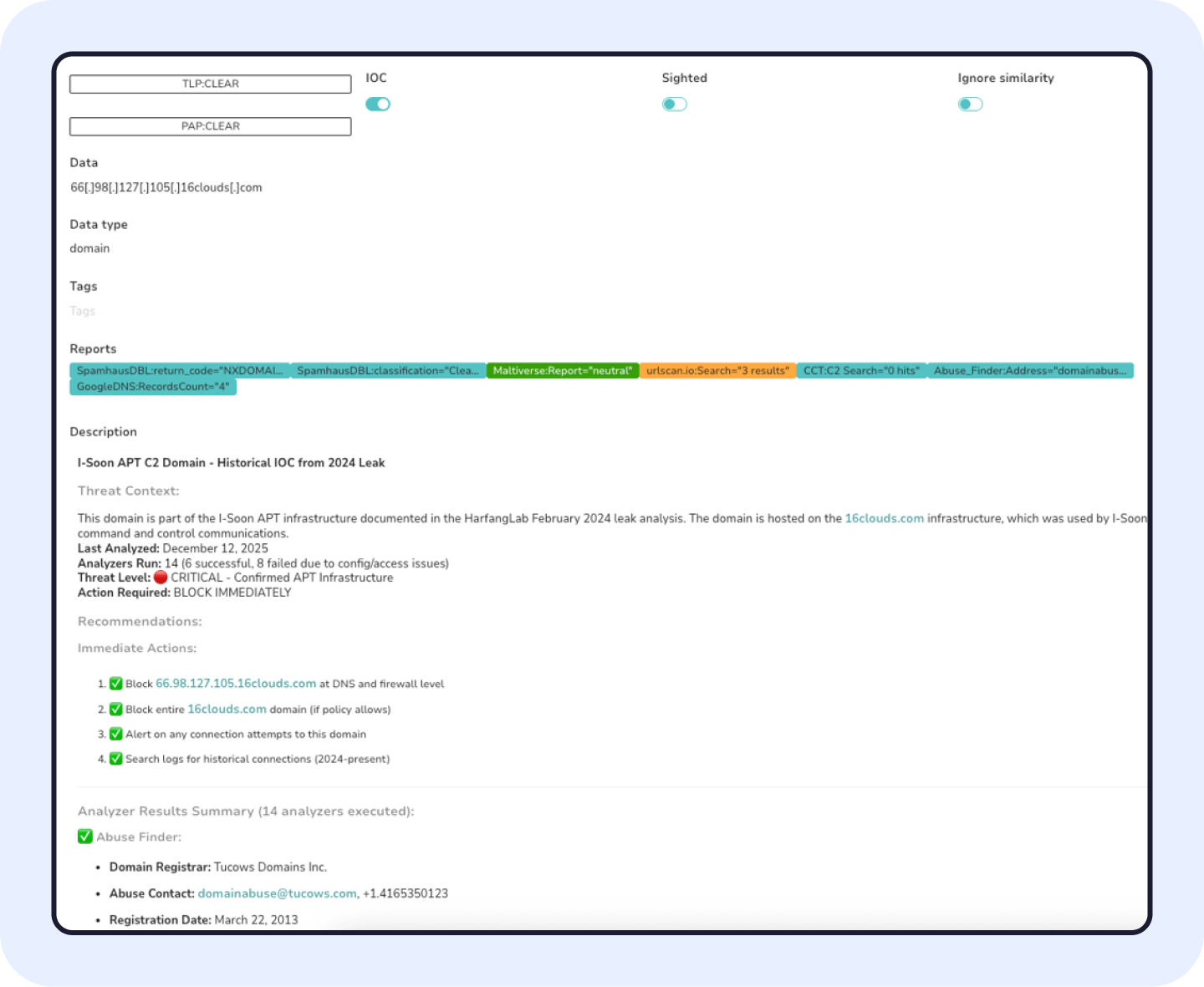 TheHive MCP - run analyzers with AI