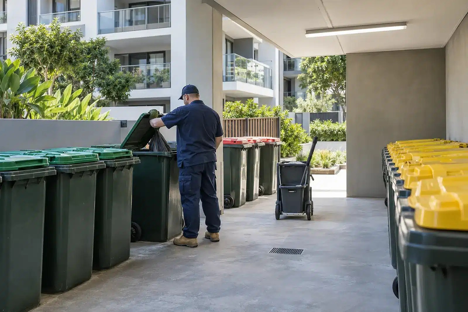 Bin room deep clean