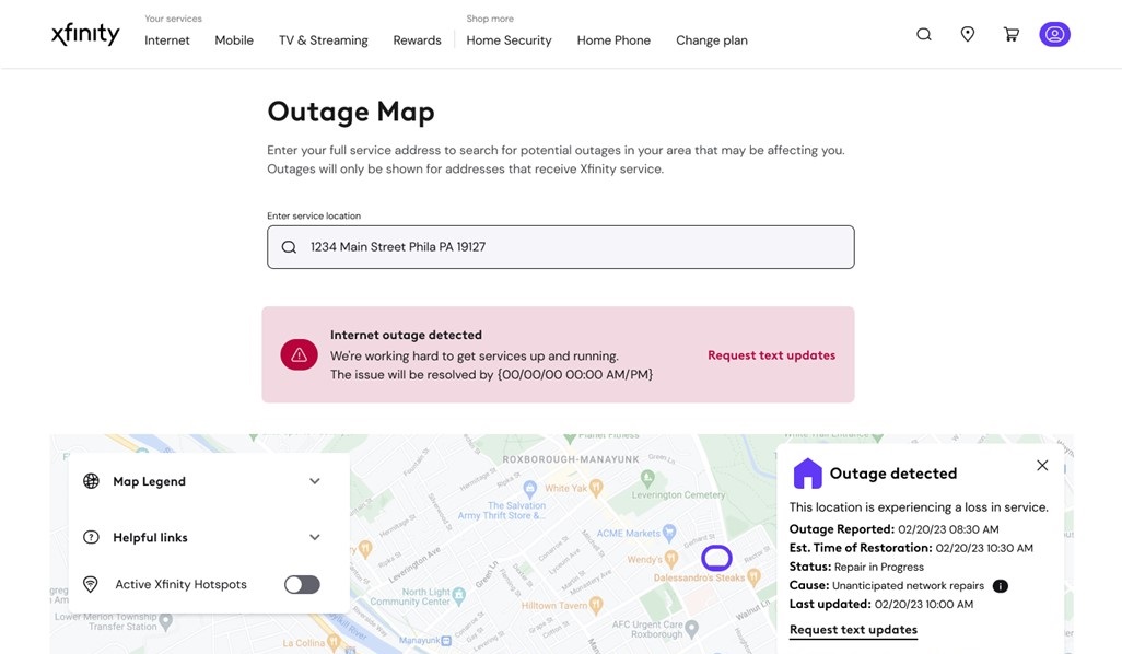 What Xfinity Error Oops This Feature Is Not Working Xfinity Outage Map 