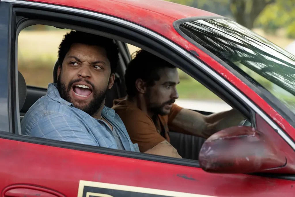 O’Shea Jackson Jr. and Dave Franco in Idiots (2026).
