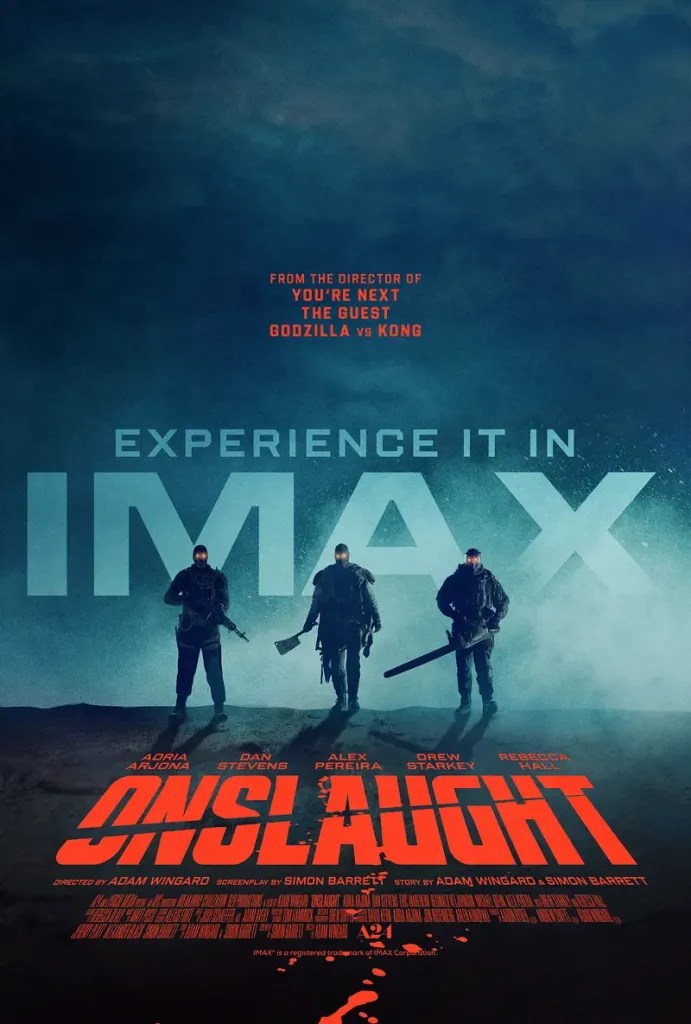 Onslaught (2026) Soldiers IMAX Movie Poster.