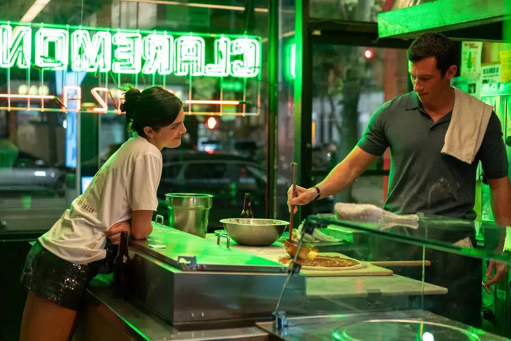 Monica Barbaro and Callum Turner in One Night Only (2026).