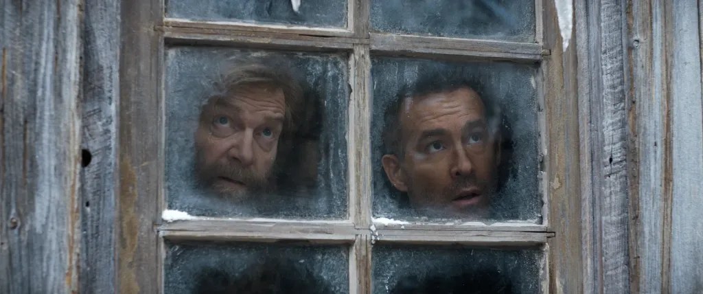 Kenneth Branagh and Ryan Reynolds in Mayday (2026).