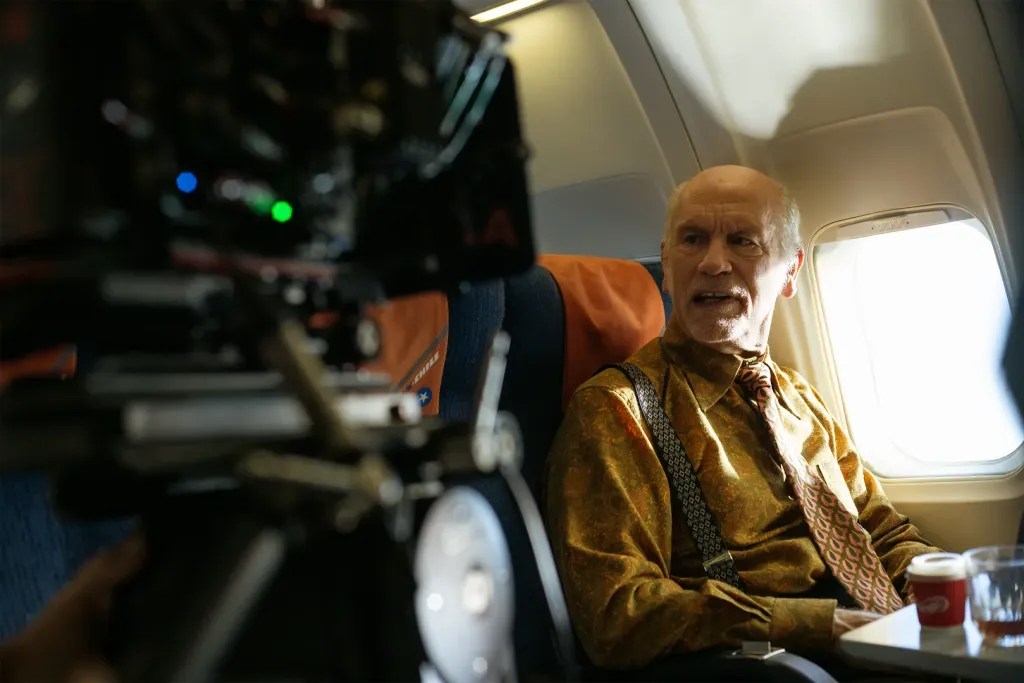 John Malkovich on the set of Wild Horse Nine (2026).