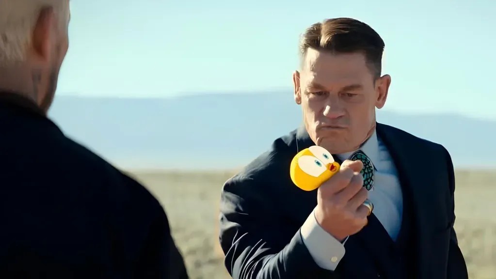 John Cena and Tweety Bird in Coyote vs. Acme (2026).