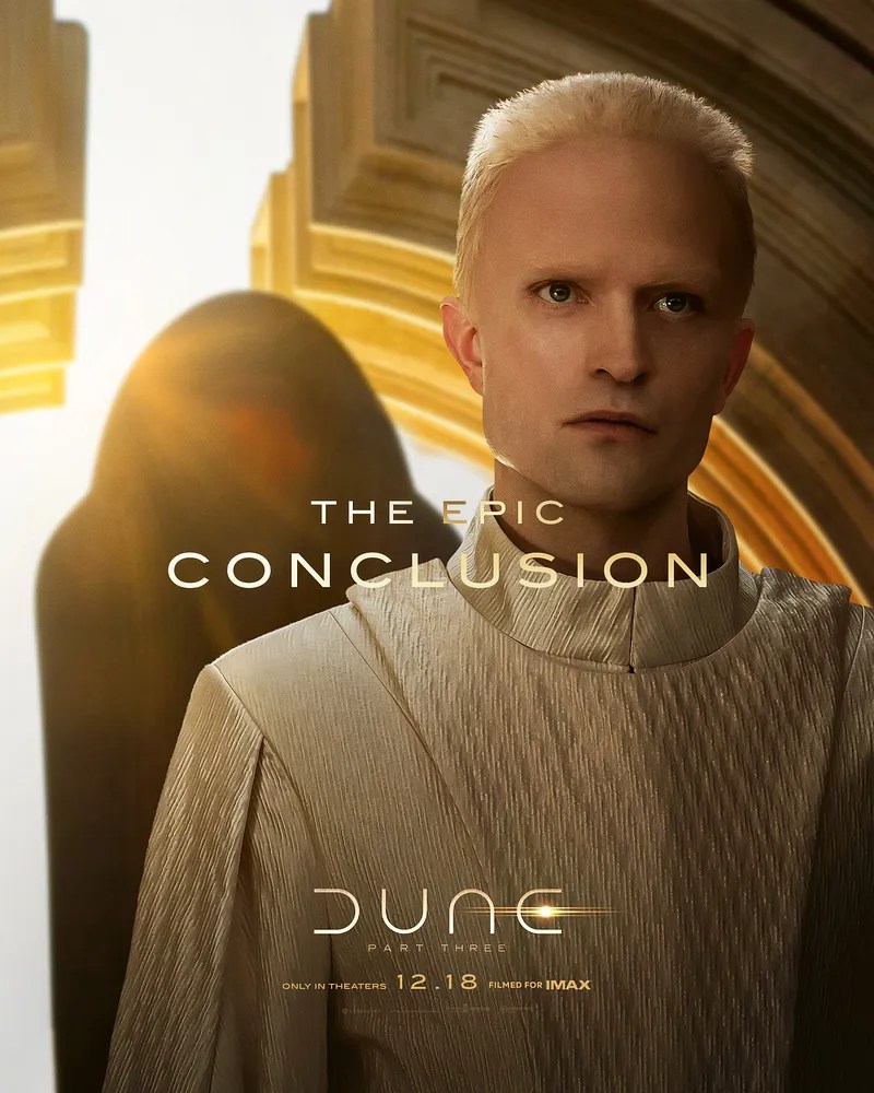 Dune: Part Three (2026) Robert Pattinson Character Poster.