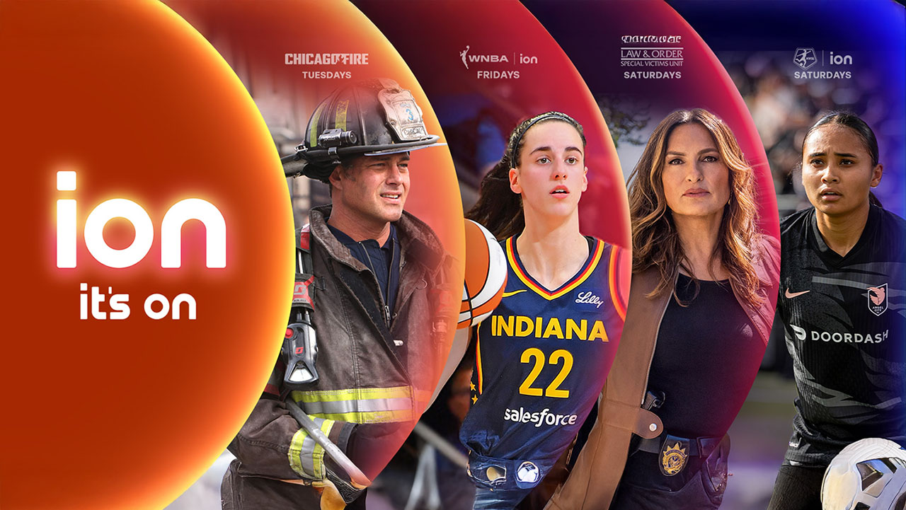 Image of ION logo and popular shows on the platform.