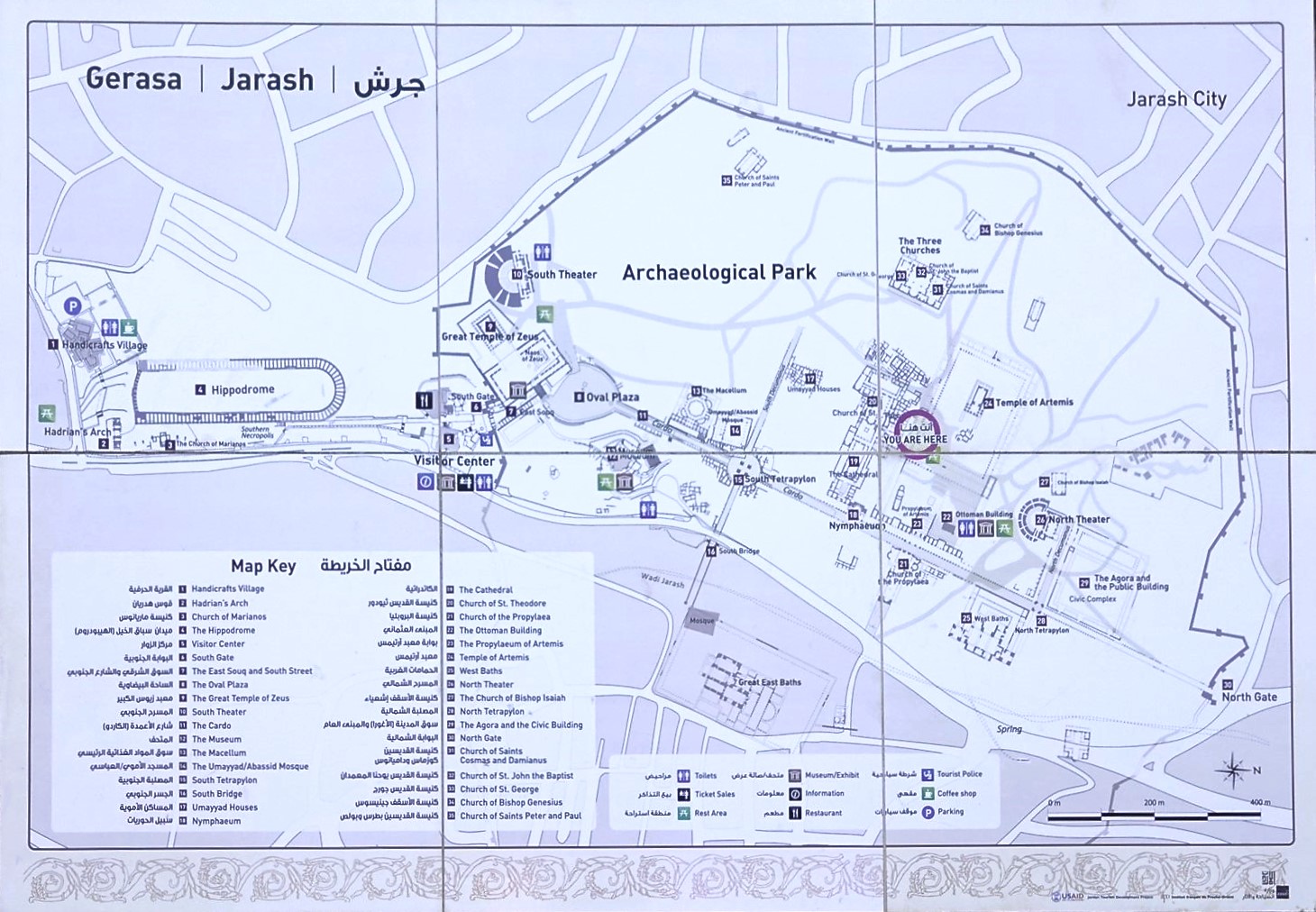 Ancient Jerash Streaming Thru America Map 