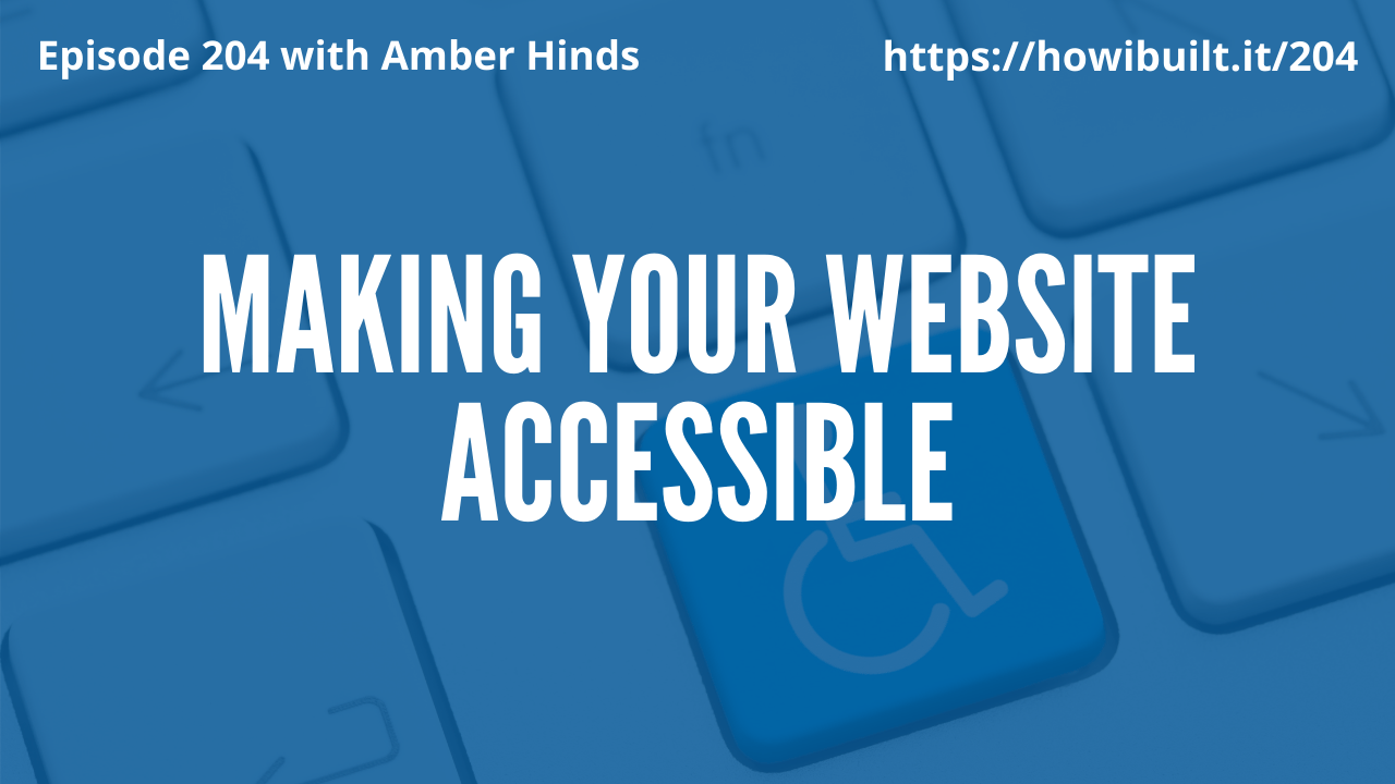 Cover Art for Making Your Website Accessible with Amber Hinds, Episode 204