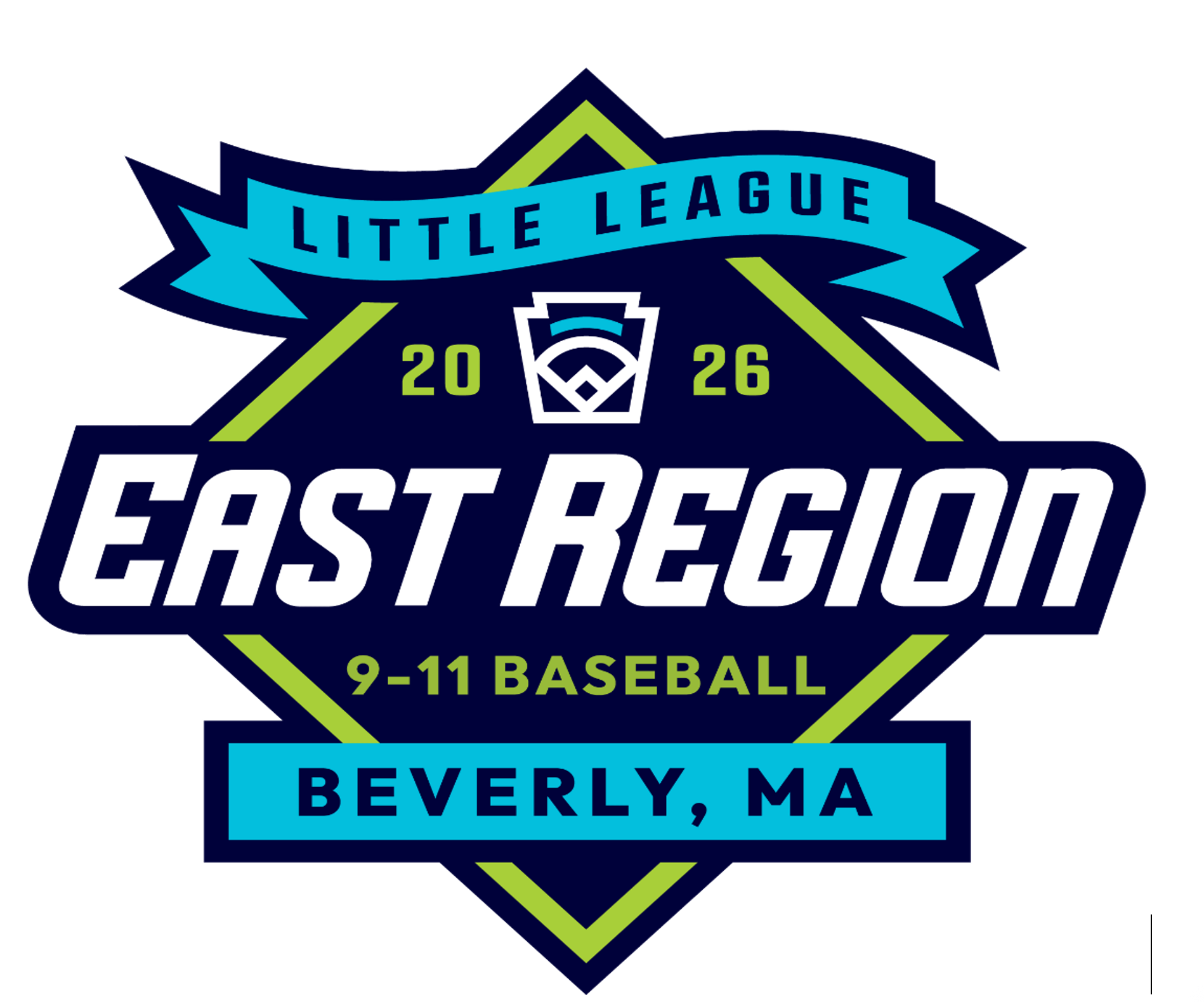 2026 Little League East Region 9–11 Baseball logo, Beverly, Massachusetts