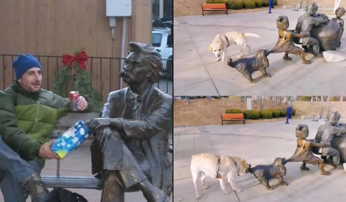 Playing With Statues (23 photos)