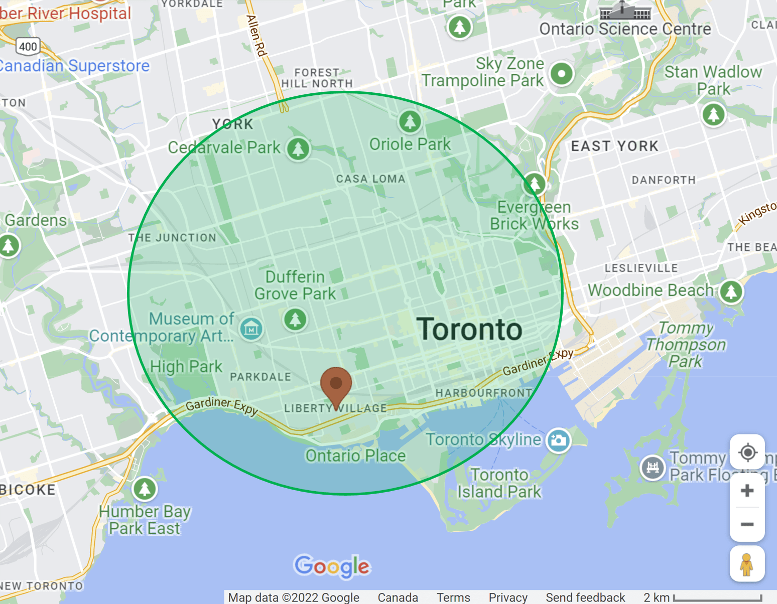 Map Toronto