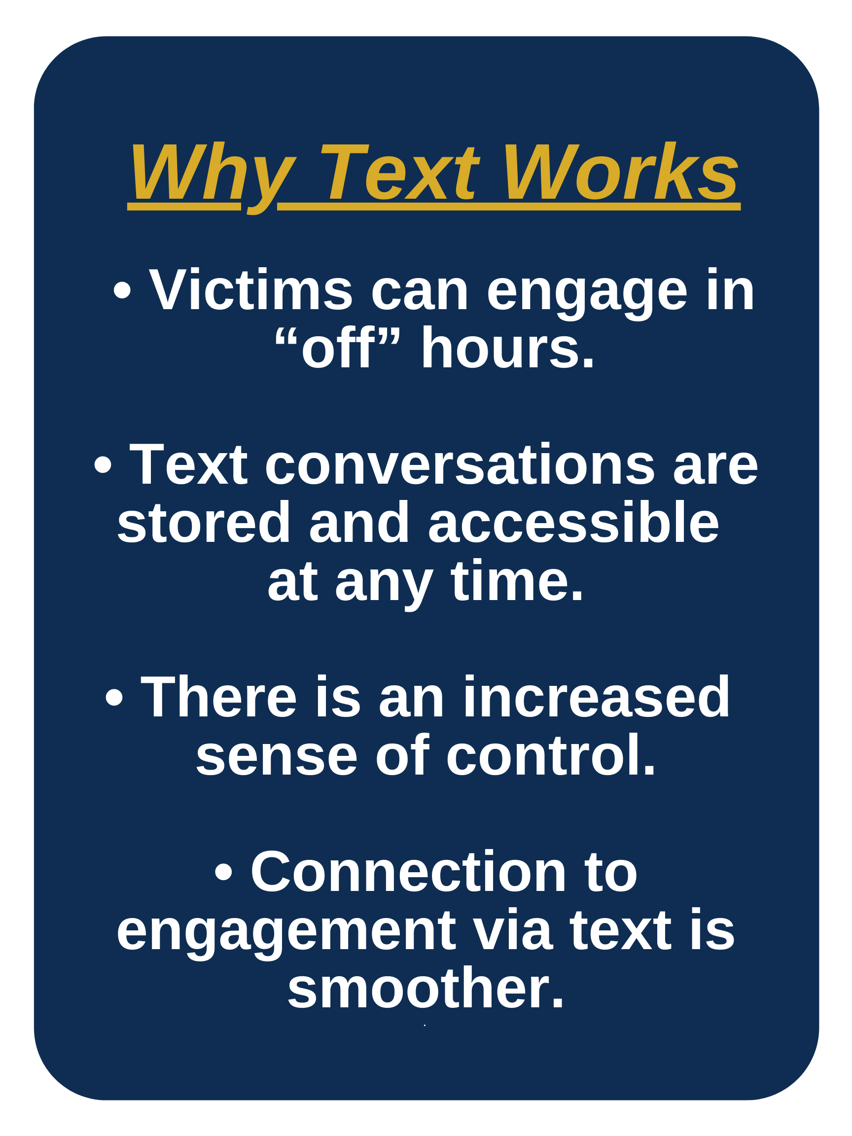 Why Text Works