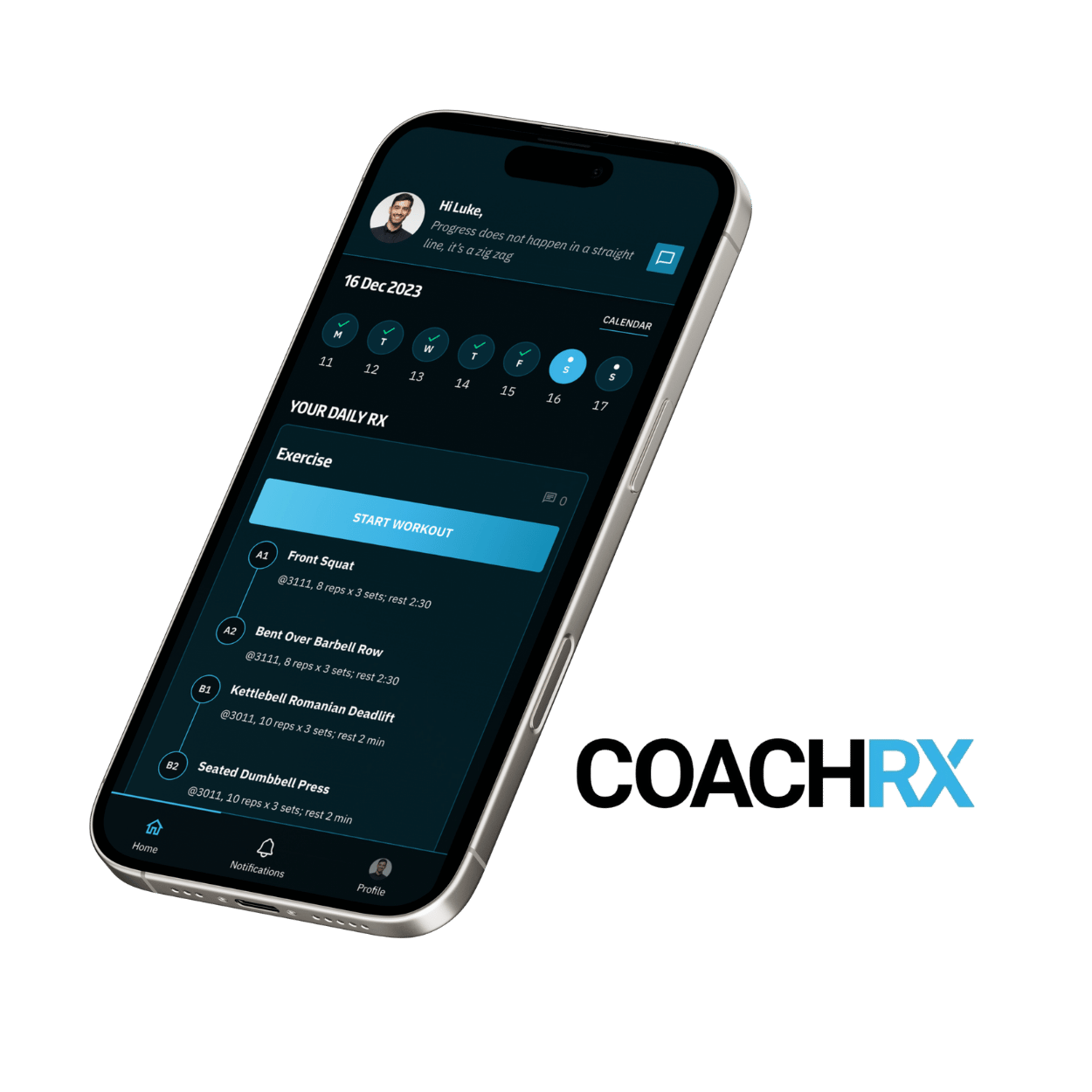 Coach RX mobile app