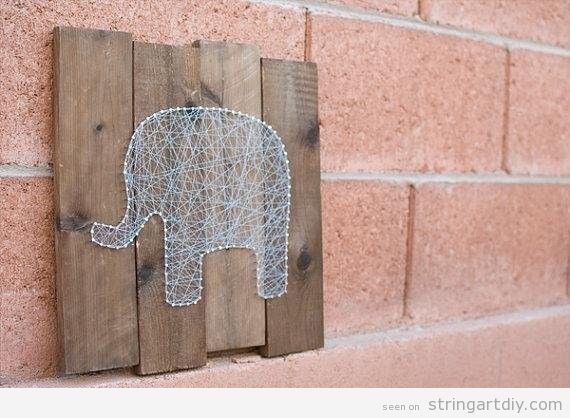 Elephant String Art String Art DIY Free Patterns And Templates To 