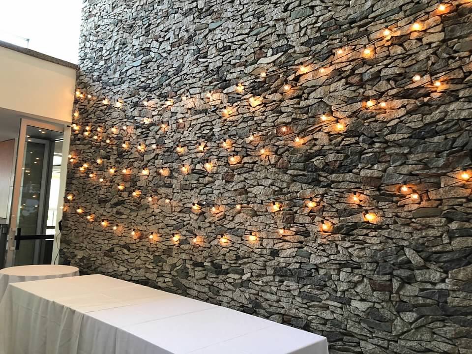 Rock-Wall Behind Entry Table