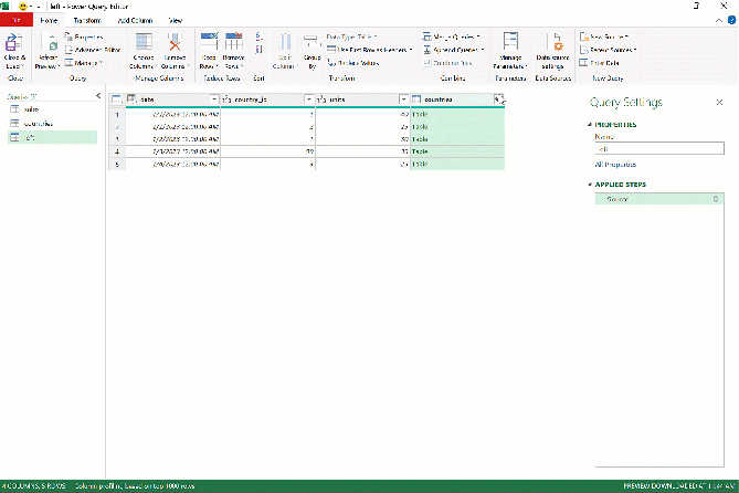 Expanding joined columns in Power Query 