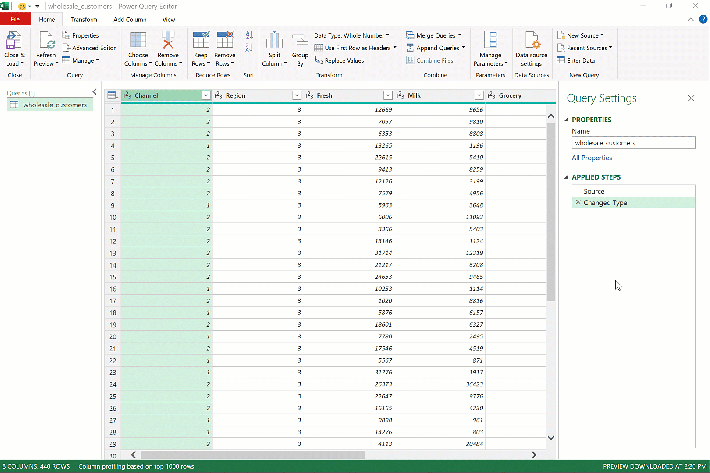 Power Query unpivot all columns