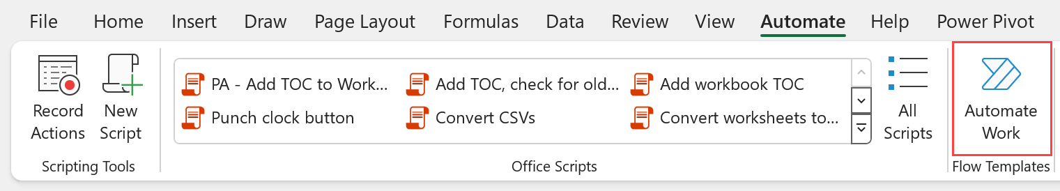 Power Automate flow template