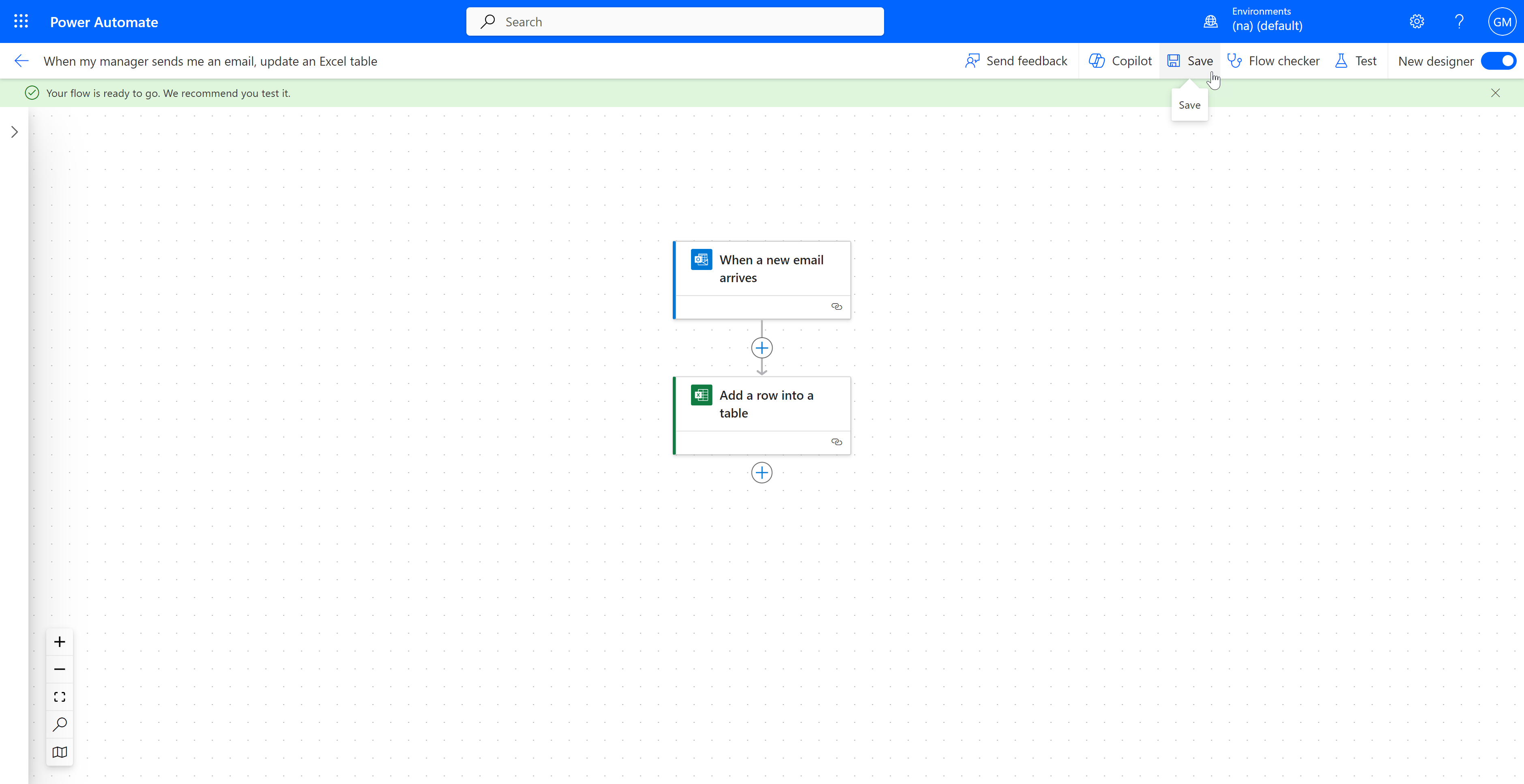 Save flow power automate