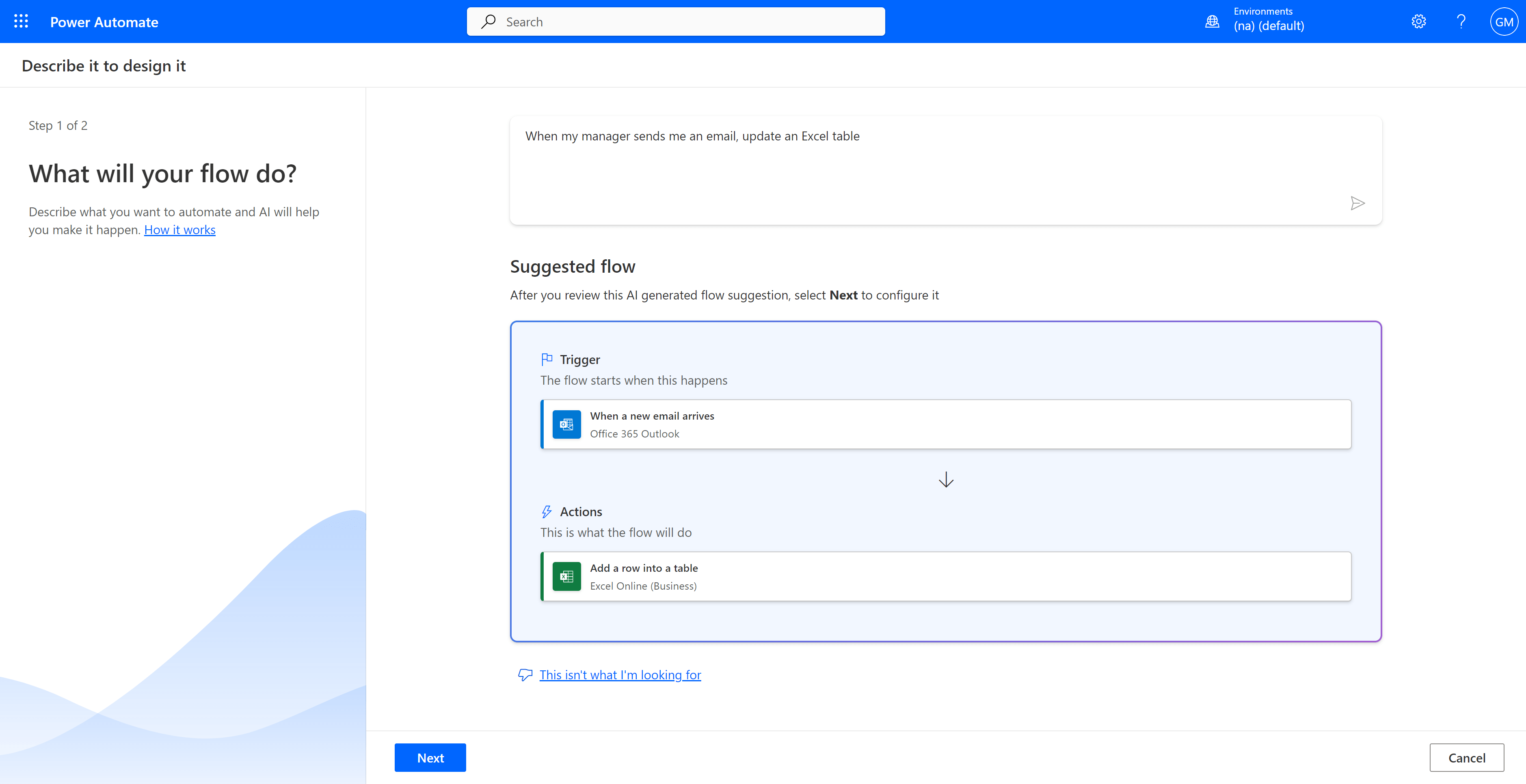 Power Automate suggested flow