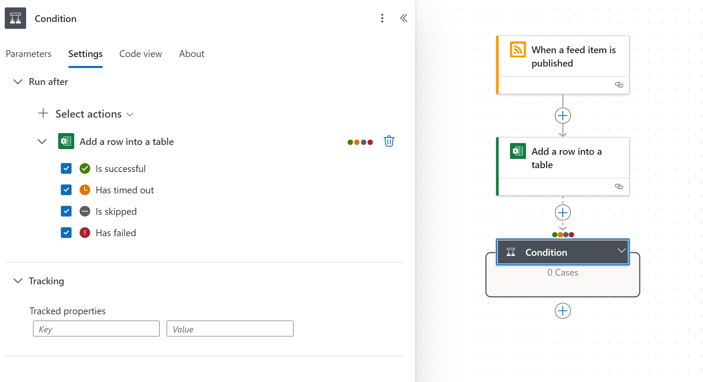 Condition flow actions Power Automate 