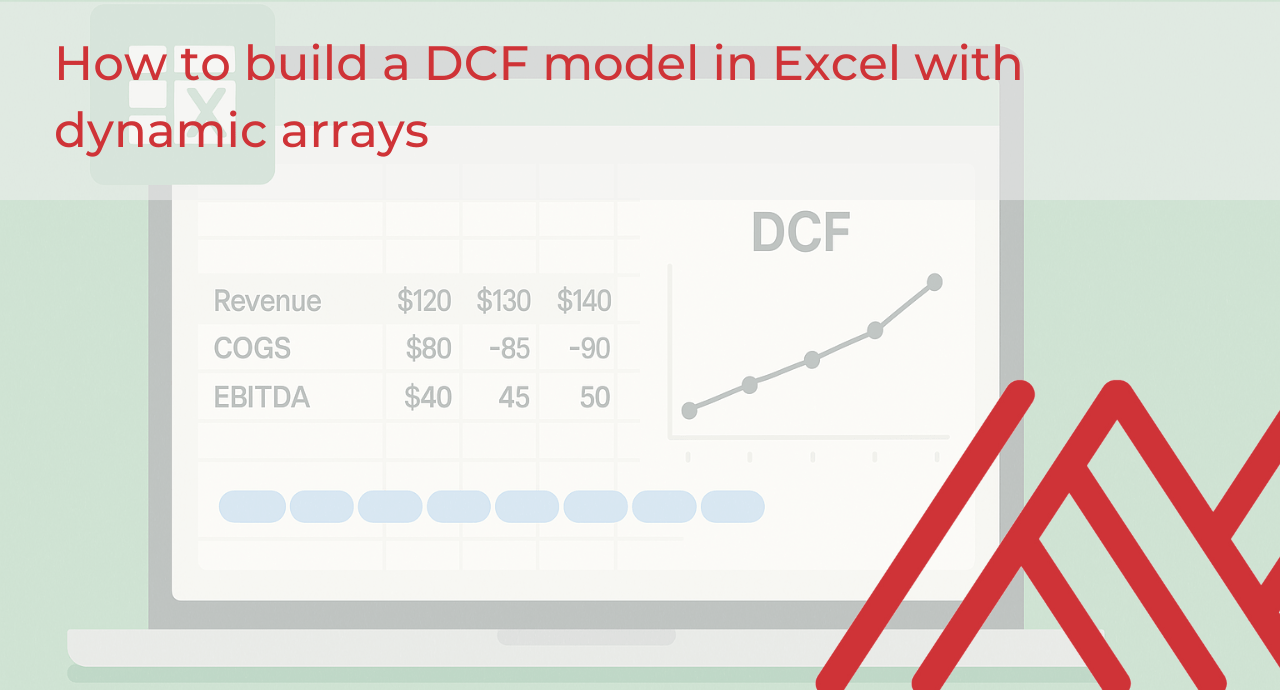 DCF model Excel cover