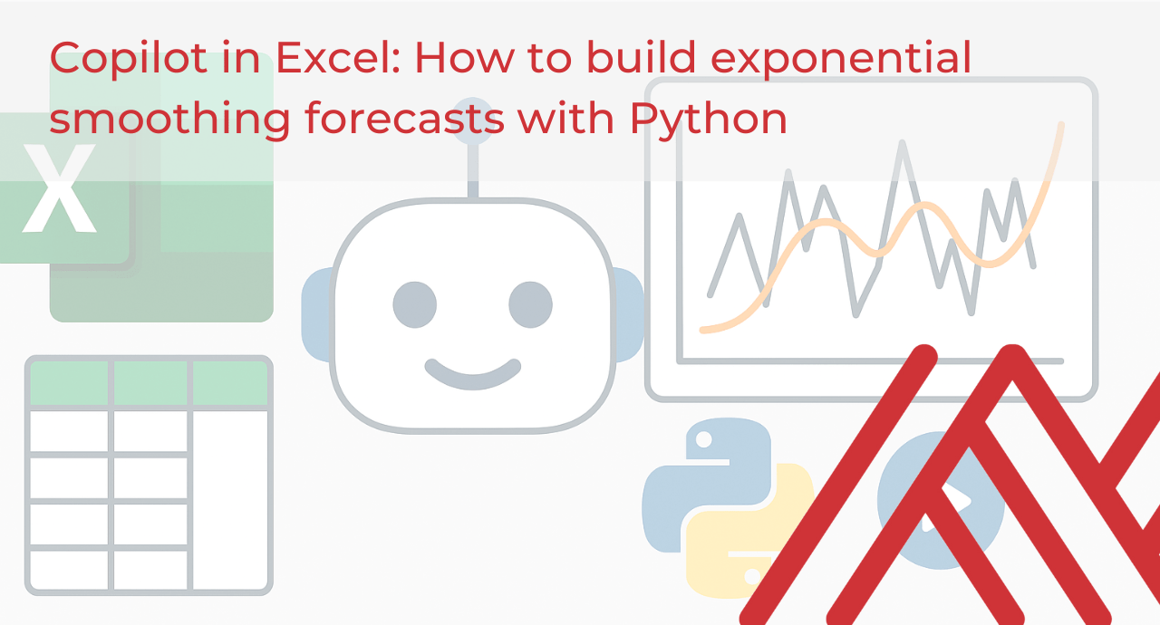 Copilot Python Excel exponential smoothing demo