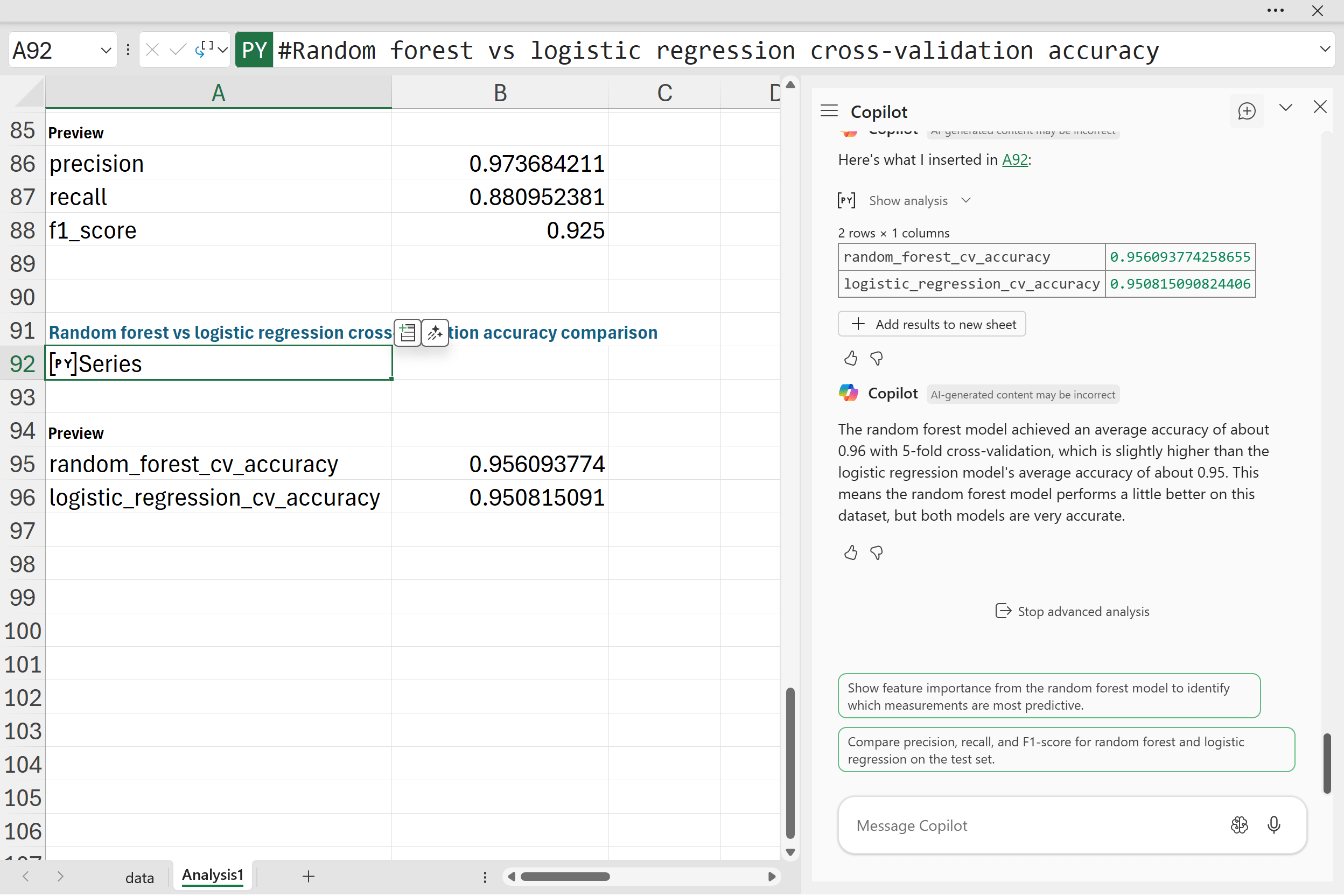 Random forest vs logistic regression