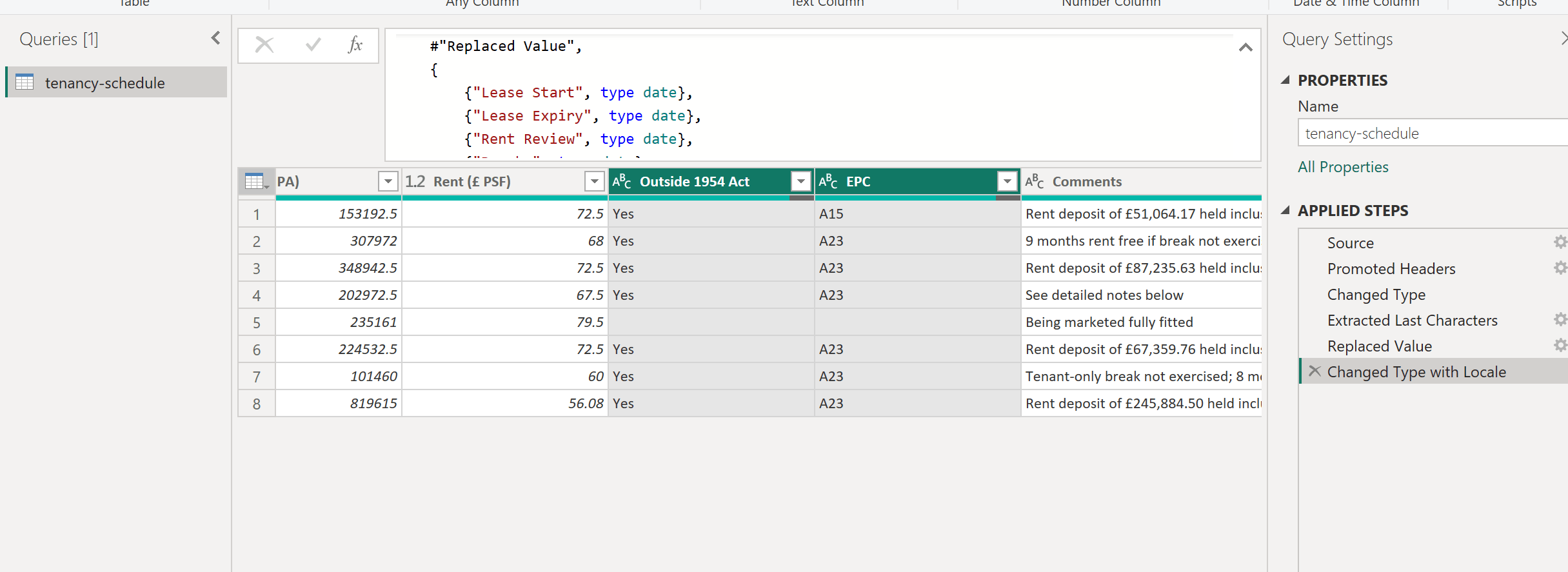 Null values formatted wrong