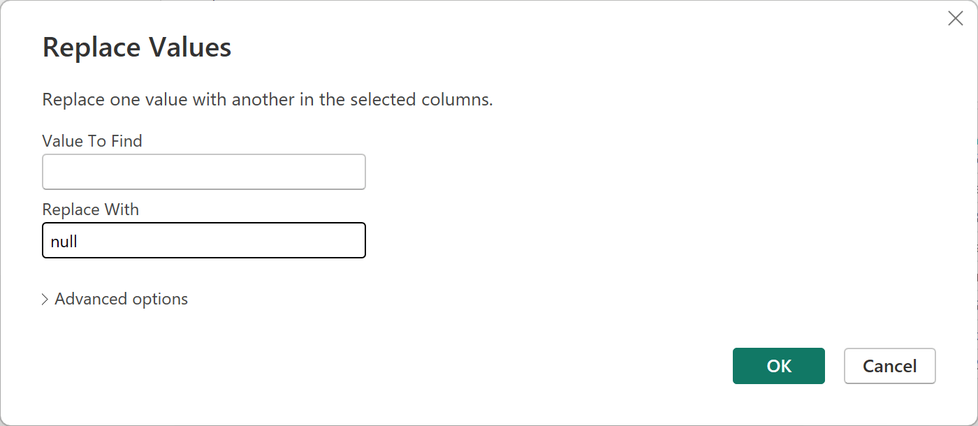 Find and replace Power Query
